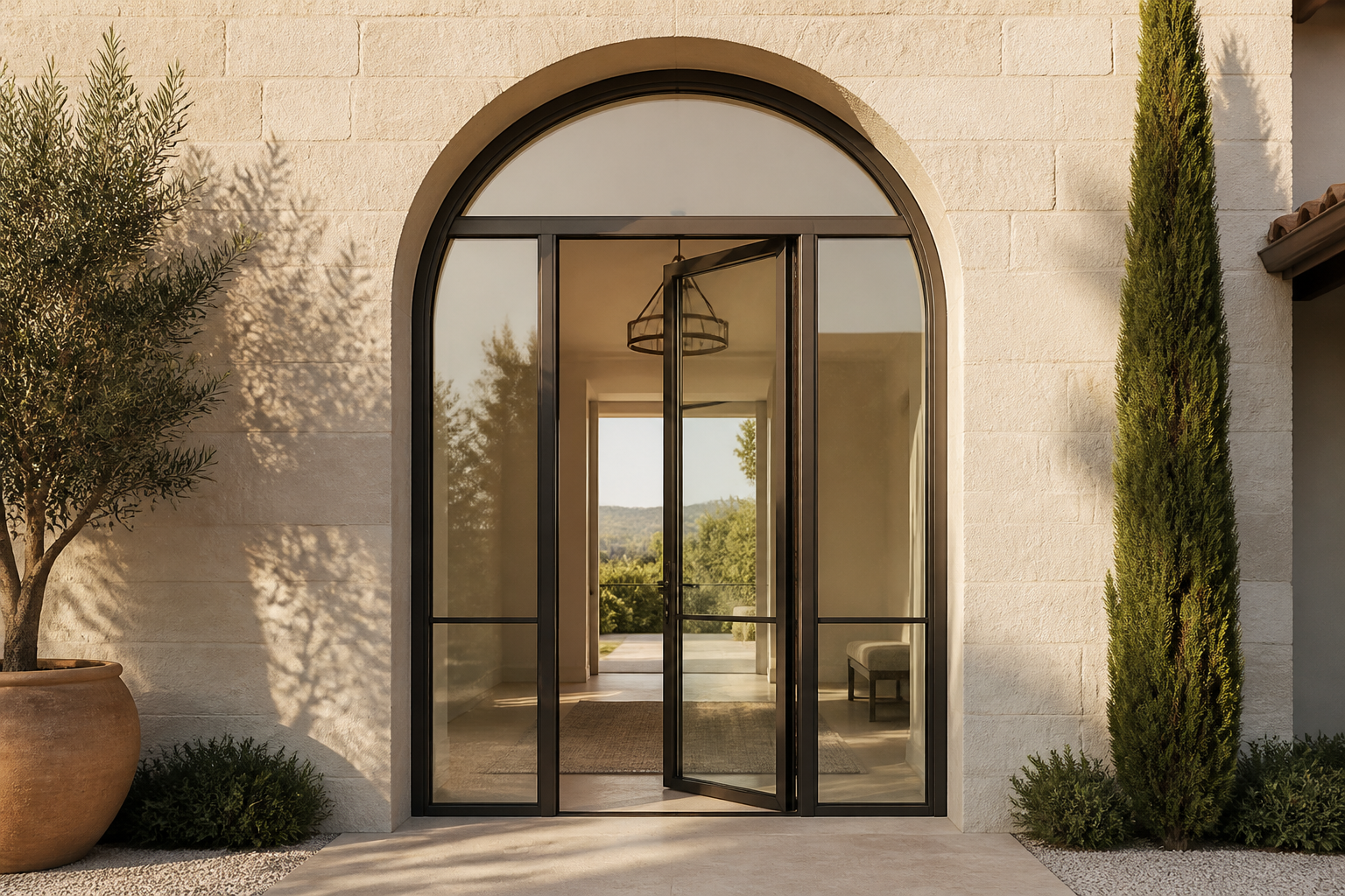 VLX 100 Arched / Custom Door in Los Angeles, CA | Lightwell Windows & Doors - detail 3