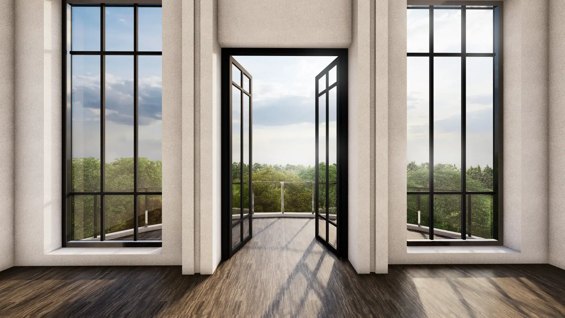VLX 100 Double Swing / French Door in Los Angeles, CA | Lightwell Windows & Doors - detail 1