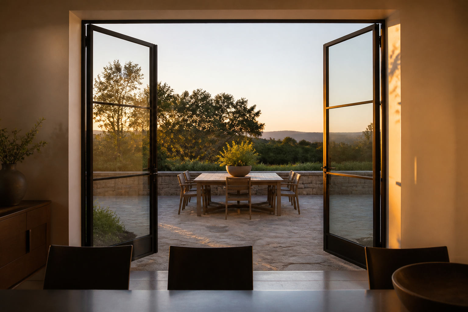 VLX 100 Double Swing / French Door in Los Angeles, CA | Lightwell Windows & Doors - detail 6