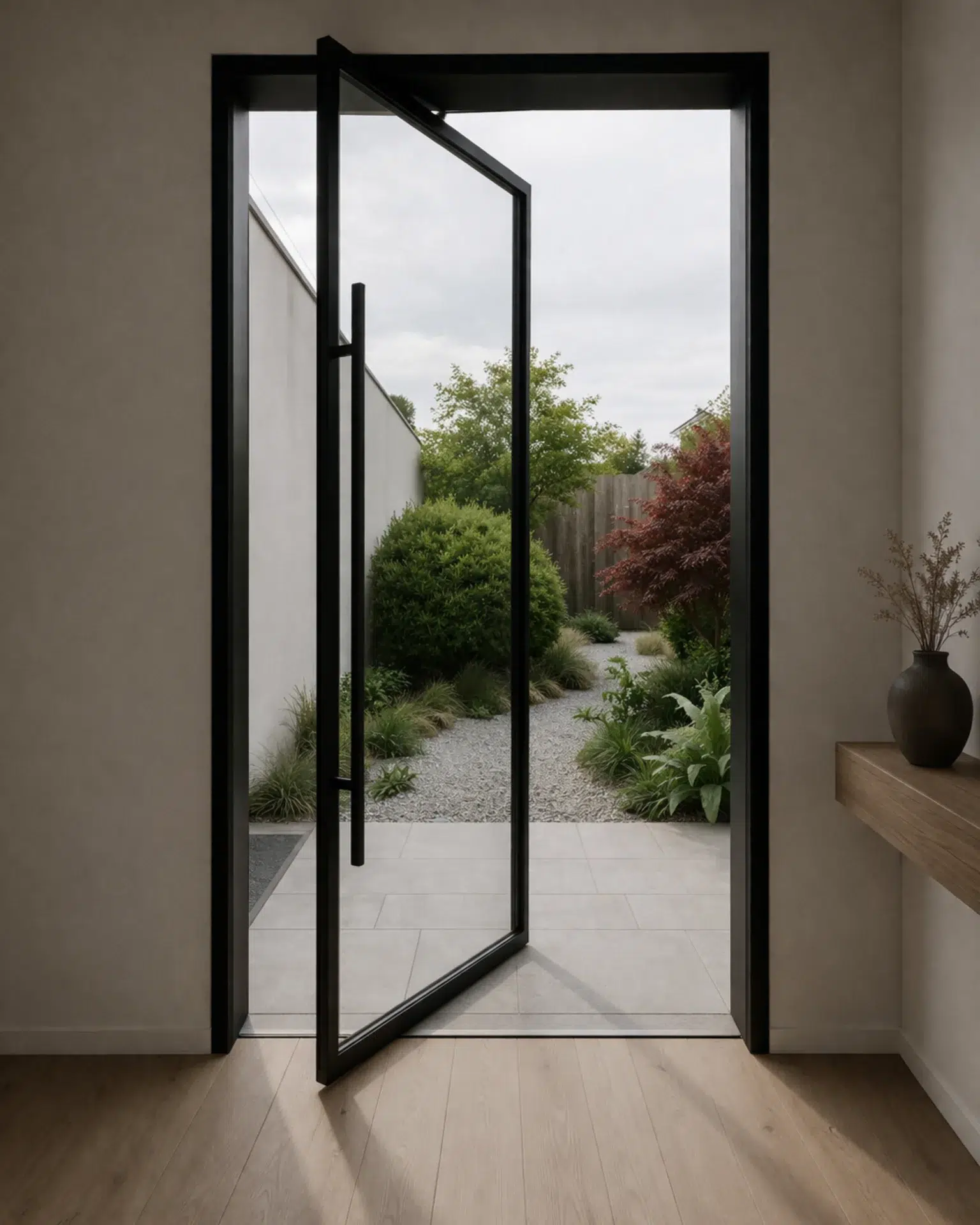VLX 100 Pivot Door in Los Angeles, CA | Lightwell Windows & Doors - detail 1